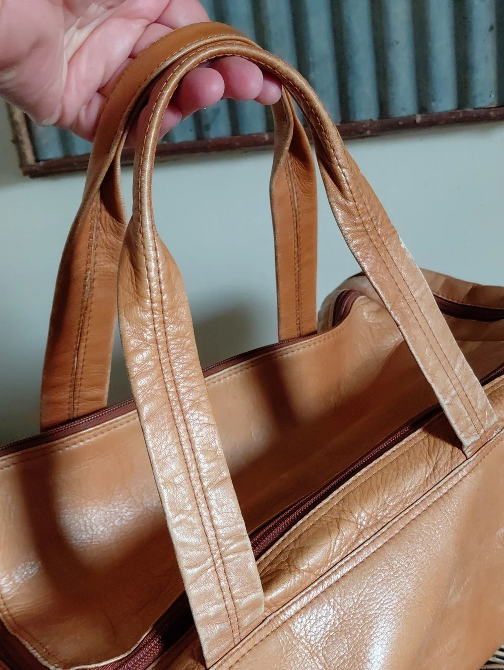 Vintage Leather Travel Weekender Duffel Bag *Final Price*